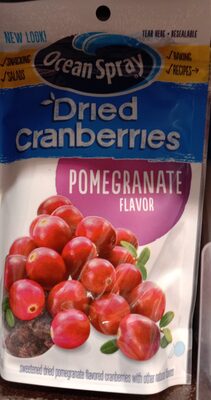 Ocean spray, craisins, dried cranberries, pomegranate, pomegranate