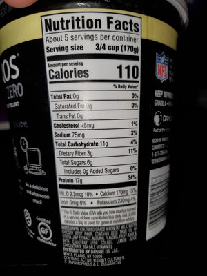 Oikos triple zero blended Greek yogurt vanilla