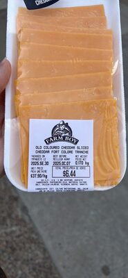 OLD COLOURED CHEDDAR SLICED