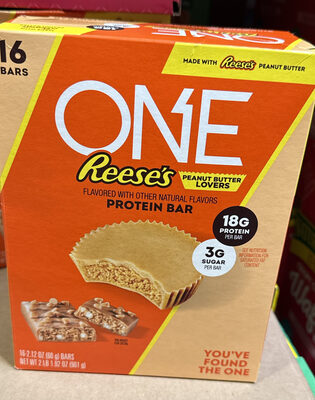 One Reese's Peanut Butter Lovers Protein Bar