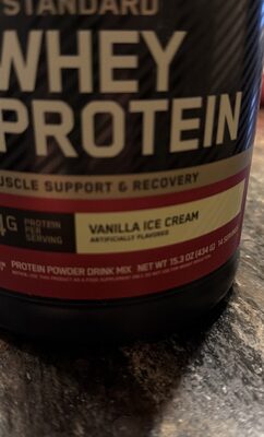 Optimum Nutrition Vanilla ice Cream Whey Protein