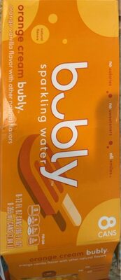 Orange cream Bubly sparkling water