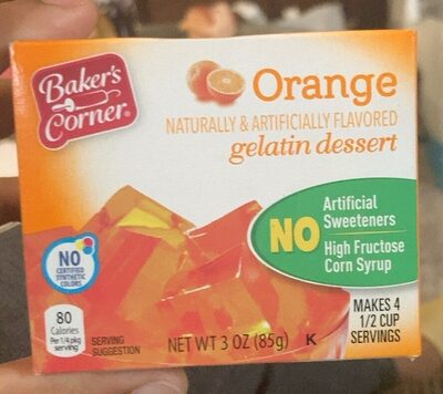 Orange gelatin dessert