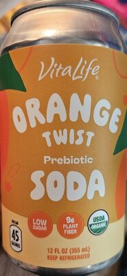 Orange Twist Prebiotic Soda