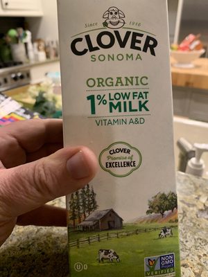 Organic 1% low fat milk