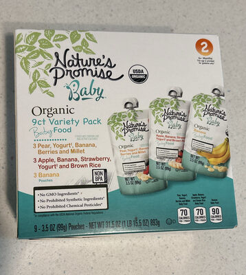 Organic 9ct Variety Pack Baby Food