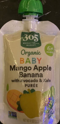 Organic Baby Mango Apple Banana with Avocado & Kale Purée