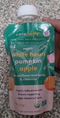 Organic Baby Puree White Bean Pumpkin Apple with Cinnamon
