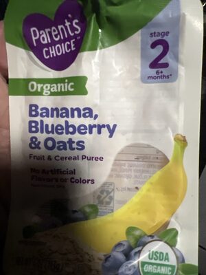 Organic Banana, Blueberry & Oats