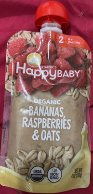 Organic Bananas, Raspberries & Oats
