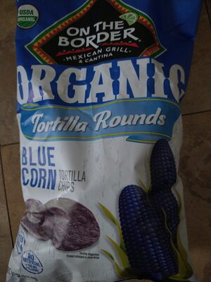 Organic blue corn tortilla rounds