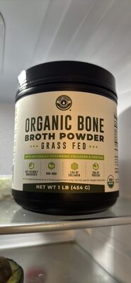 Organic Bone Broth Powder Grass Fed