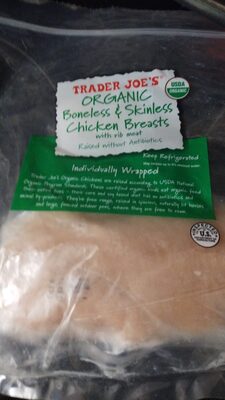 Organic boneless & skinless chicken breasts with rib meat