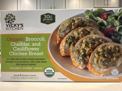 Organic Broccoli, Cheddar And Cauliflower Chicken Breast