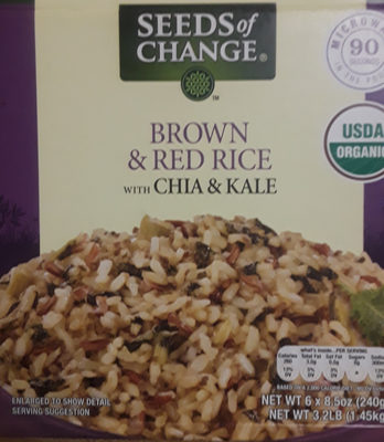 Organic Brown & Red Rice with Chia & Kale