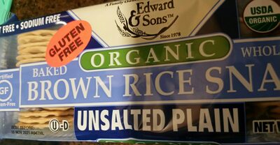 Organic Brown Rice Snaps Unsalted Plain