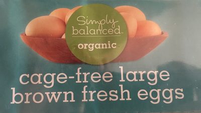 Organic cage-free large brown fresh eggs