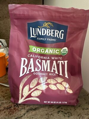 Organic california white basmati rice