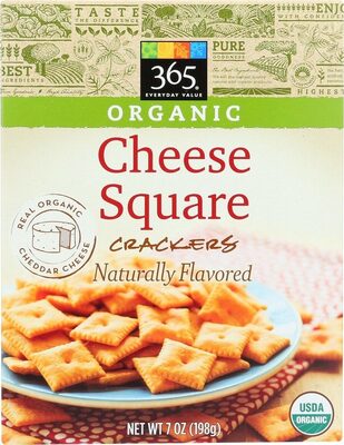 Organic cheese square crackers