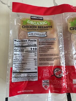 Organic Chicken Breasts Boneless & Skinless