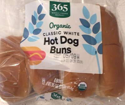 Organic Classic White Hot Dog Buns