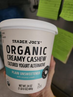 Organic Creamy Cashew Cultured Yogurt Plain Unsweetened