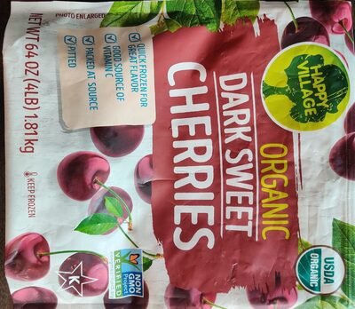 Organic dark sweet cherries
