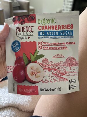 Organic Dried Cranberries No Added Sugar