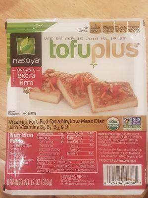 Organic extra firm tofuplus