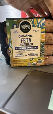 Organic Feta & Spinach Chicken Sausage