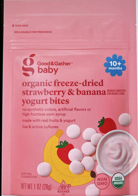 Organic Freeze-Dried Strawberry & Banana Yogurt Bites