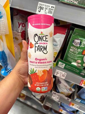 Organic Fruit & Veggie Puffs Strawberry, Coconut & Sweet Potato