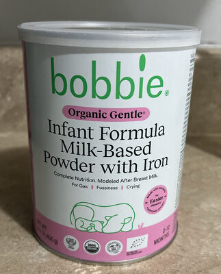 Organic Gentle Infant Formula Milk-Based Powder with Iron