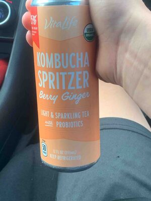 Organic Kombucha Spritzer Berry Ginger