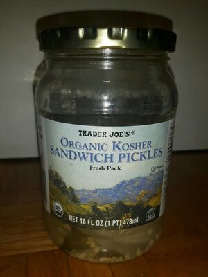 Organic kosher sandwich pickles