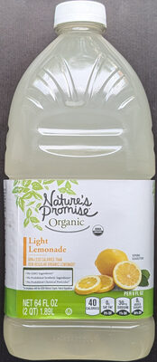 Organic light lemonade