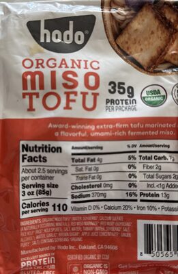 Organic Miso Tofu
