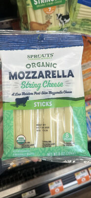 Organic Mozzarella String Cheese