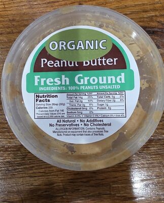 Organic Peanut Butter Fresh Ground