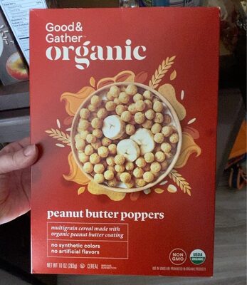 Organic peanut butter poppers