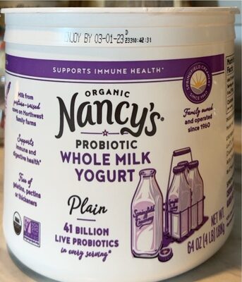 Organic Plain Whole Milk Yogurt