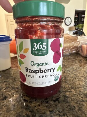 Organic raspberry conserve, raspberry