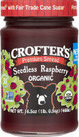 Organic Raspberry Seedless Premium Fruit Spread