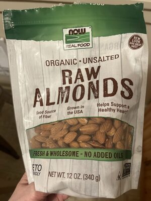 Organic Raw Almonds, Unsalted