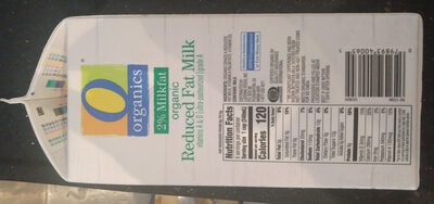 Organic reduced fat milk