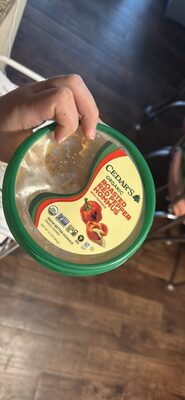 Organic Roasted Red Pepper Hommus with Toppings