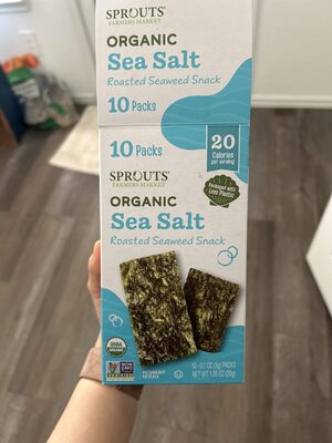 Organic Sea Salt Roasted Seaweed Snack