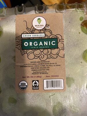 Organic Seedless Grapes