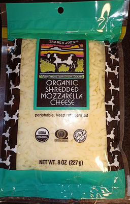 Organic shredded mozzarella cheese