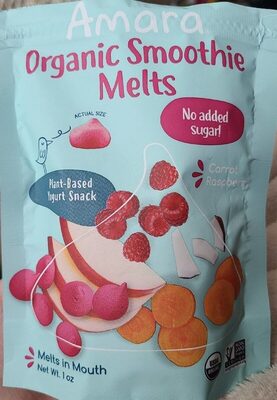 Organic Smoothie Melts, Carrot Raspberry